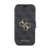 Guess 4G Big Metal Logo Book Wallet Case hoesje voor Apple iPhone 15 - Grijs 2