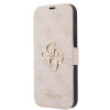 Guess 4G Big Metal Logo Book Wallet Case hoesje voor Apple iPhone 15 - Roze 3