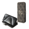 Guess 4G Big Metal Logo Book Wallet Case hoesje voor Apple iPhone 15 Pro - Bruin 0
