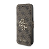 Guess 4G Big Metal Logo Book Wallet Case hoesje voor Apple iPhone 15 Pro - Bruin 2