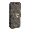 Guess 4G Big Metal Logo Book Wallet Case hoesje voor Apple iPhone 15 Pro - Bruin 4