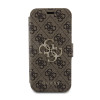 Guess 4G Big Metal Logo Book Wallet Case hoesje voor Apple iPhone 15 Pro - Bruin 5