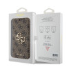 Guess 4G Big Metal Logo Book Wallet Case hoesje voor Apple iPhone 15 Pro - Bruin 6