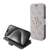 Guess 4G Big Metal Logo Book Wallet Case hoesje voor Apple iPhone 15 Pro Max - Roze 0