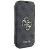 Guess 4G Big Metal Logo Book Wallet Case hoesje voor Apple iPhone 16 - Zwart 4