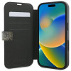 Guess 4G Big Metal Logo Book Wallet Case hoesje voor Apple iPhone 16 Pro Max - Bruin 1