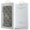 Guess 4G Big Metal Logo Book Wallet Case hoesje voor Apple iPhone 16 Pro Max - Bruin 6
