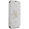 Guess 4G Big Metal Logo Book Wallet Case hoesje voor Apple iPhone 16 Pro - Roze 4
