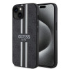 Guess 4G Printed Stripes Hard Case Back Cover hoesje met MagSafe voor Apple iPhone 15 - Zwart 0
