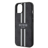 Guess 4G Printed Stripes Hard Case Back Cover hoesje met MagSafe voor Apple iPhone 15 - Zwart 4