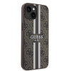 Guess 4G Printed Stripes Hard Case Back Cover hoesje met MagSafe voor Apple iPhone 15 - Bruin 2