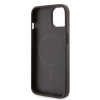 Guess 4G Printed Stripes Hard Case Back Cover hoesje met MagSafe voor Apple iPhone 15 - Bruin 5