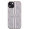 Guess 4G Printed Stripes Hard Case Back Cover hoesje met MagSafe voor Apple iPhone 15 - Roze 1