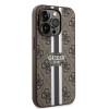 Guess 4G Printed Stripes Hard Case Back Cover hoesje met MagSafe voor Apple iPhone 15 Pro - Bruin 2