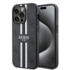 Guess 4G Printed Stripes Hard Case Back Cover hoesje met MagSafe voor Apple iPhone 15 Pro Max - Zwart 0
