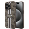 Guess 4G Printed Stripes Hard Case Back Cover hoesje met MagSafe voor Apple iPhone 15 Pro Max - Bruin 0