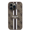 Guess 4G Printed Stripes Hard Case Back Cover hoesje met MagSafe voor Apple iPhone 15 Pro Max - Bruin 1