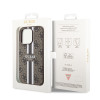 Guess 4G Printed Stripes Hard Case Back Cover hoesje met MagSafe voor Apple iPhone 15 Pro Max - Bruin 5