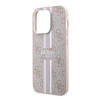 Guess 4G Printed Stripes Hard Case Back Cover hoesje met MagSafe voor Apple iPhone 15 Pro Max - Roze 3
