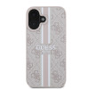 Guess 4G Printed Stripes Hard Case Back Cover hoesje met MagSafe voor Apple iPhone 16 Plus - Roze 2