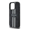 Guess 4G Printed Stripes Hard Case Back Cover hoesje met MagSafe voor Apple iPhone 16 Pro - Zwart 4