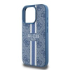 Guess 4G Printed Stripes Hard Case Back Cover hoesje met MagSafe voor Apple iPhone 16 Pro Max - Blauw 3