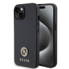 Guess 4G Strass Metal Logo Hard Case Back Cover hoesje voor Apple iPhone 15 - Zwart 0