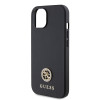 Guess 4G Strass Metal Logo Hard Case Back Cover hoesje voor Apple iPhone 15 - Zwart 3