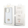 Guess 4G Strass Metal Logo Hard Case Back Cover hoesje voor Apple iPhone 15 Pro Max - Zilver 5