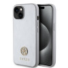 Guess 4G Strass Metal Logo Hard Case Back Cover hoesje voor Apple iPhone 15 - Zilver 0