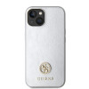 Guess 4G Strass Metal Logo Hard Case Back Cover hoesje voor Apple iPhone 15 - Zilver 2