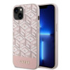 Guess GCube Stripes Hard Case Back Cover hoesje met MagSafe voor Apple iPhone 14 - Roze 0