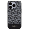 Guess GCube Stripes Hard Case Back Cover hoesje met MagSafe voor Apple iPhone 15 Pro - Zwart 1