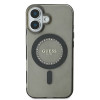 Guess IML Rhinestones Back Cover hoesje met MagSafe voor Apple iPhone 16 - Zwart 1
