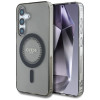 Guess IML Rhinestones Back Cover hoesje met MagSafe voor Samsung Galaxy S25 - Zwart 0