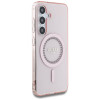 Guess IML Rhinestones Back Cover hoesje met MagSafe voor Samsung Galaxy S25 - Roze 2