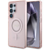 Guess IML Rhinestones Back Cover hoesje met MagSafe voor Samsung Galaxy S25 Ultra - Roze 0