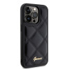 Guess Quilted Puffed Metal Logo Back Cover hoesje voor Apple iPhone 15 Pro - Zwart 2