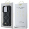 Guess Quilted Puffed Metal Logo Back Cover hoesje voor Apple iPhone 16 Pro - Zwart 4