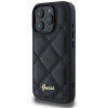Guess Quilted Puffed Metal Logo Back Cover hoesje voor Apple iPhone 16 Pro Max - Zwart 1