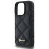 Guess Quilted Puffed Metal Logo Back Cover hoesje voor Apple iPhone 16 Pro Max - Zwart 2