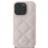 Guess Quilted Puffed Metal Logo Back Cover hoesje voor Apple iPhone 16 Pro Max - Roze 1