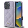 Guess Quilted Puffed Metal Logo Back Cover hoesje voor Apple iPhone 16 Pro Max - Paars 0