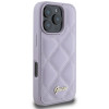 Guess Quilted Puffed Metal Logo Back Cover hoesje voor Apple iPhone 16 Pro Max - Paars 3