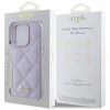 Guess Quilted Puffed Metal Logo Back Cover hoesje voor Apple iPhone 16 Pro Max - Paars 6
