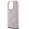Guess Quilted Puffed Metal Logo Back Cover hoesje voor Apple iPhone 16 Pro - Roze 4