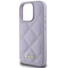 Guess Quilted Puffed Metal Logo Back Cover hoesje voor Apple iPhone 16 Pro - Paars 4