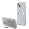 Guess Ring Stand Script Glitter Back Cover hoesje met MagSafe voor Apple iPhone 15 - Transparant 0