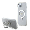 Guess Ring Stand Script Glitter Back Cover hoesje met MagSafe voor Apple iPhone 15 Plus - Transparant 0