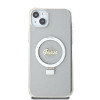 Guess Ring Stand Script Glitter Back Cover hoesje met MagSafe voor Apple iPhone 15 Plus - Transparant 2